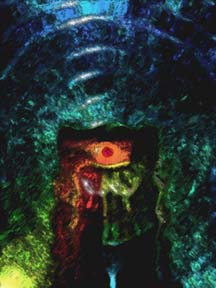 Abstract representation of a singularity from Everything IS, a visual and philosophical theory of everything by Sarah Curtiss